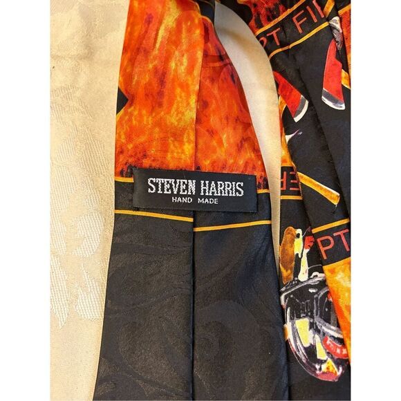 Steven Harris Renaissance 2 Firehouse Fire Dept ties 100 polyester Fireman - Picture 6 of 8